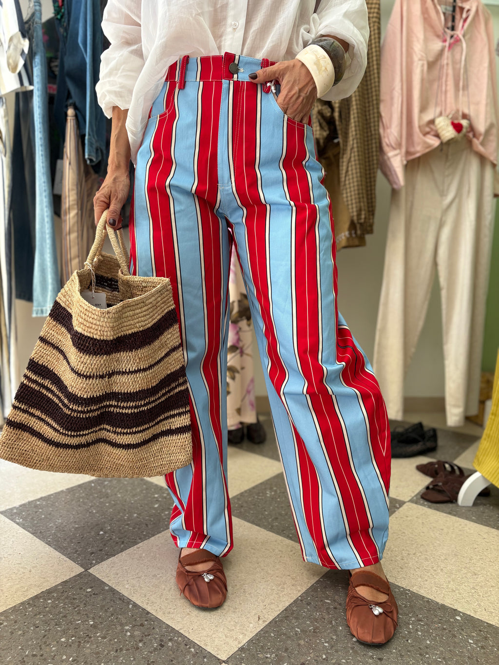 Pantalone maxi stripes