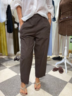Pantalone in cotone con elastico in vita