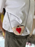 Bella Lecce | mini cesta con cuore ricamato a mano