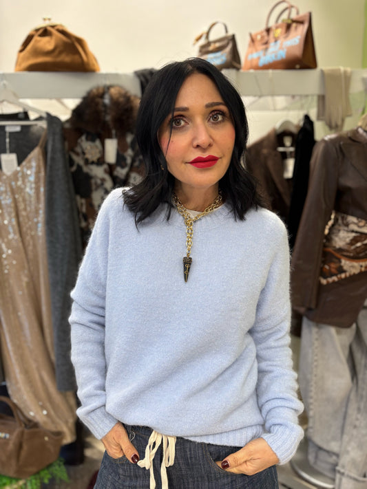 Maglione fluffy misto alpaca