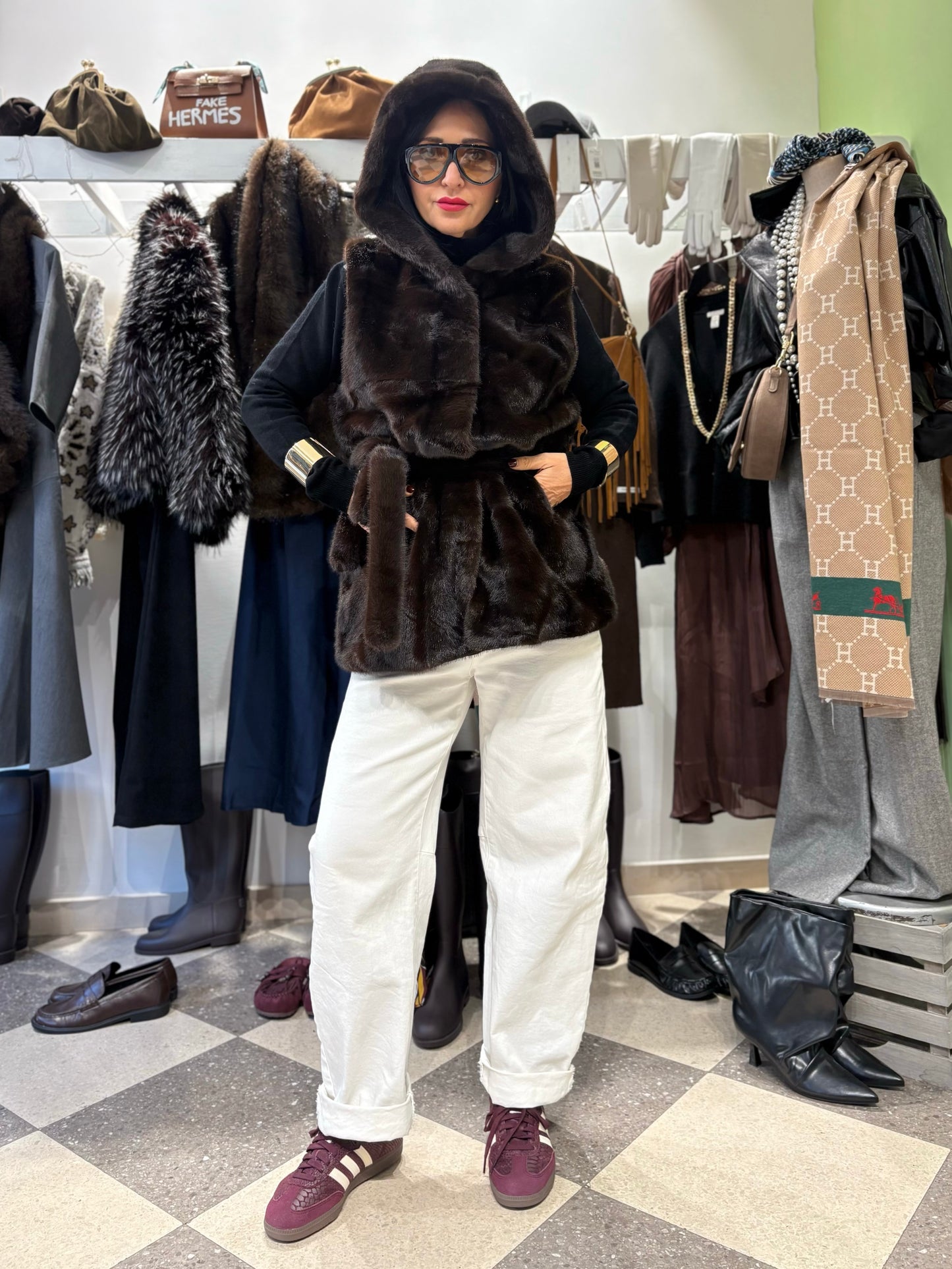 Gilet in eco pelliccia