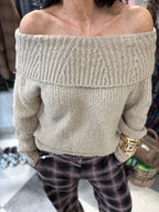 Motel maglione spalle scese