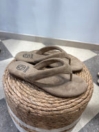 Infradito suede - Tortora