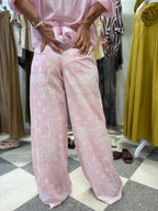 Pantalone a bandana rosa