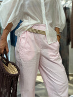 Pantalone con elastico in vita in cotone