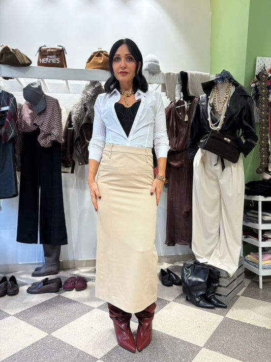 Gonna a matita sabbia