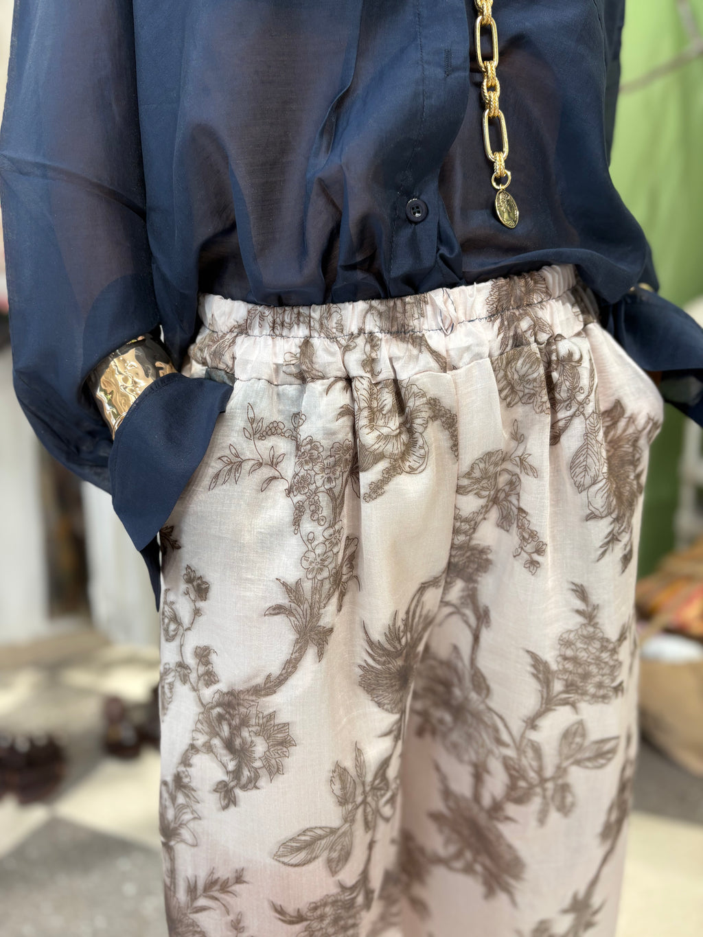 Pantalone palazzo stampa floreale
