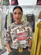 T-shirt custom Snoopy - base camo pink