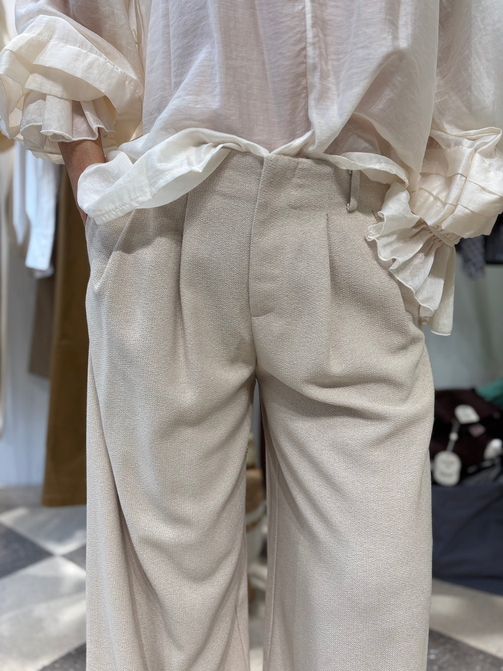 Pantalone palazzo linea morbida