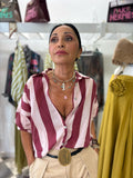 Camicia a righe in cotone