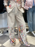 Pantalone palazzo motivo floreale