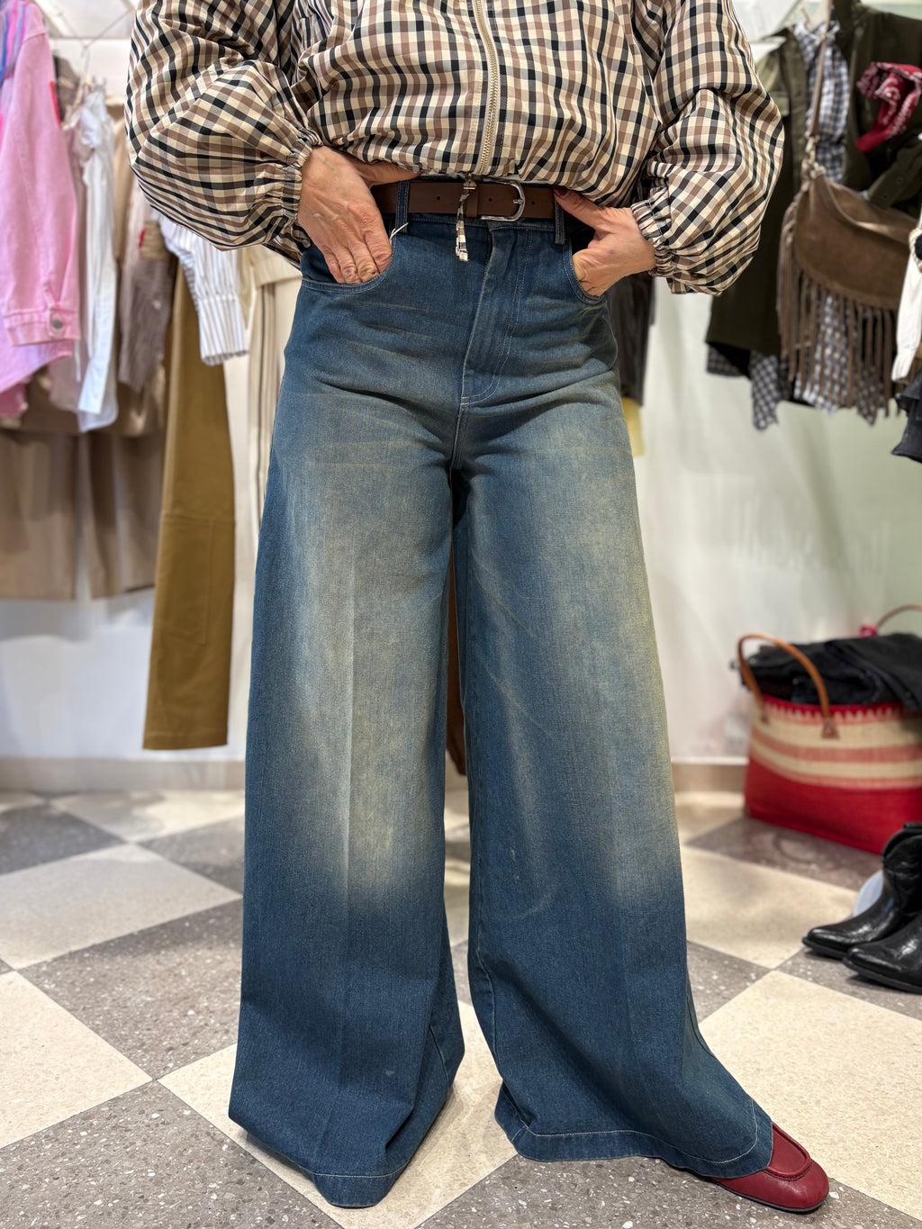 Motel | denim palazzo