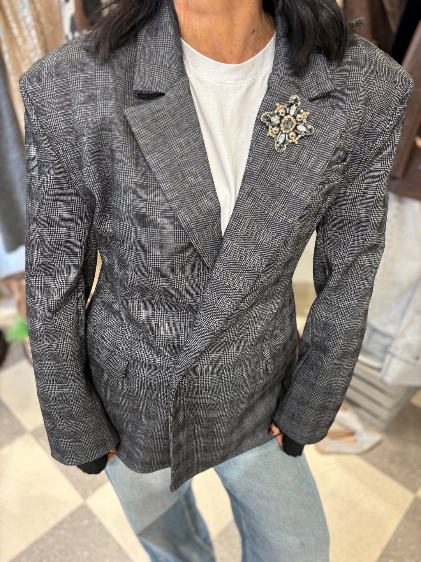 Motel giacca sartoriale a quadri