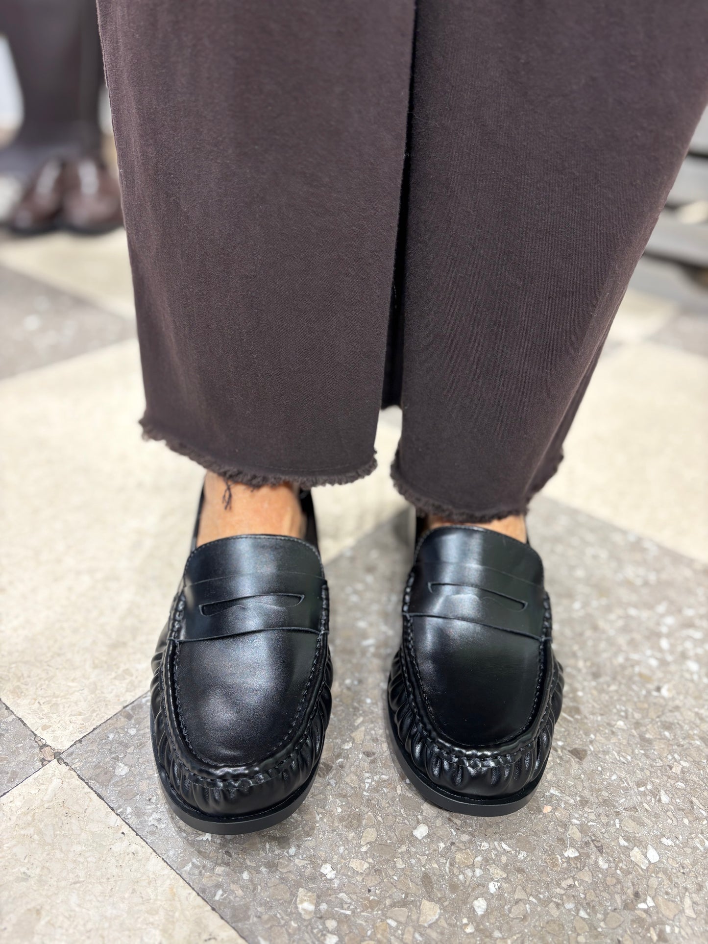 Mocassino goffrato in ecopelle