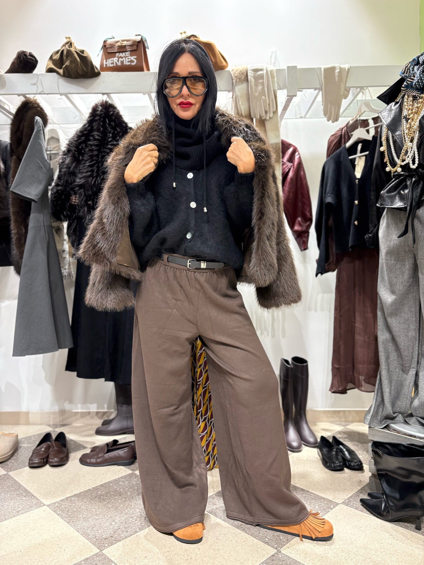 Pantalone Leisure cacao