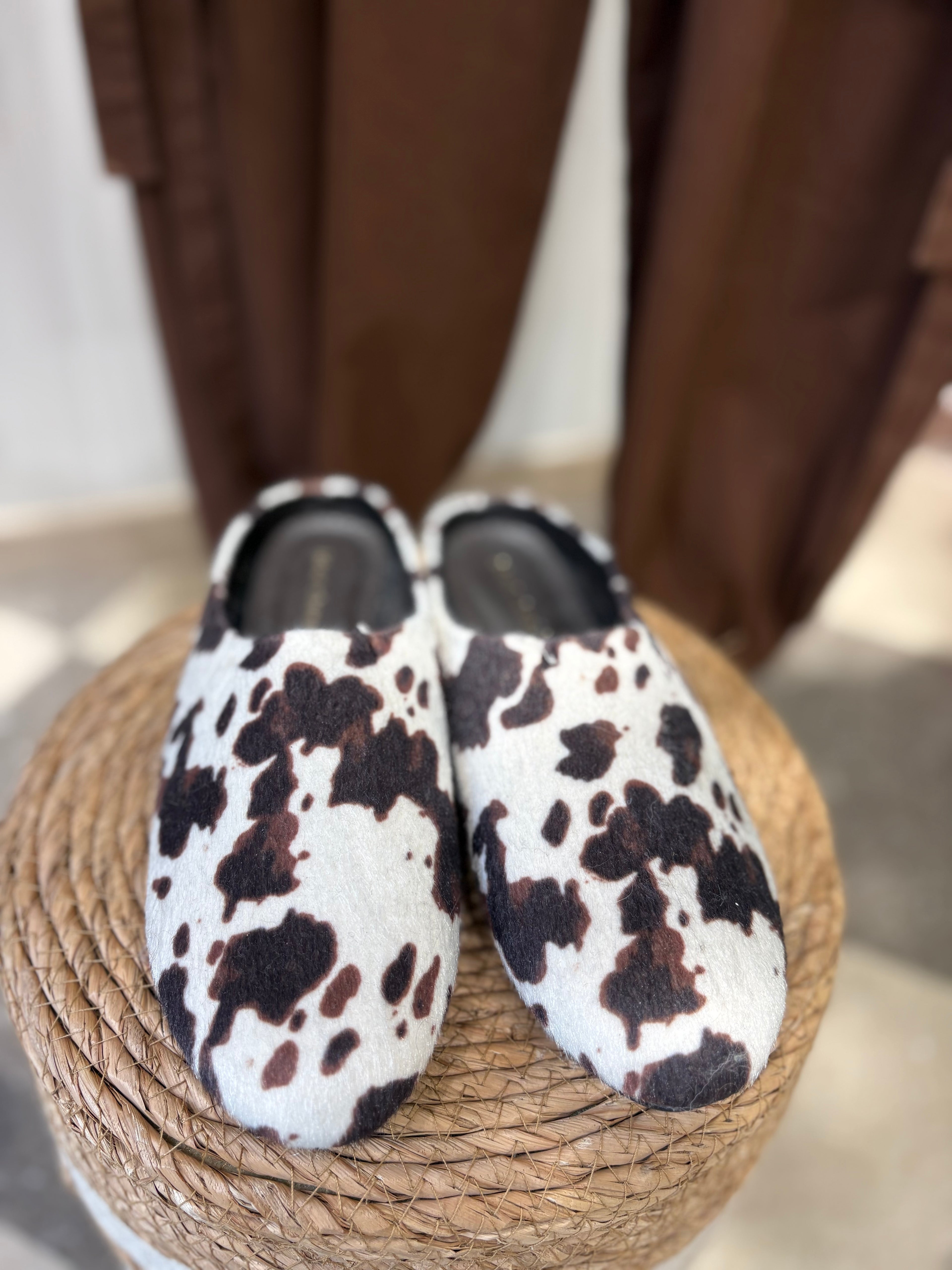 Mules cow print