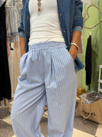 Pantalone palazzo riga cielo