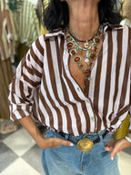 Camicia a righe over