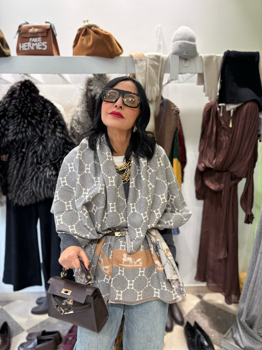 Stola small H caramello