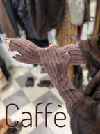 Manicotti in lana e viscosa