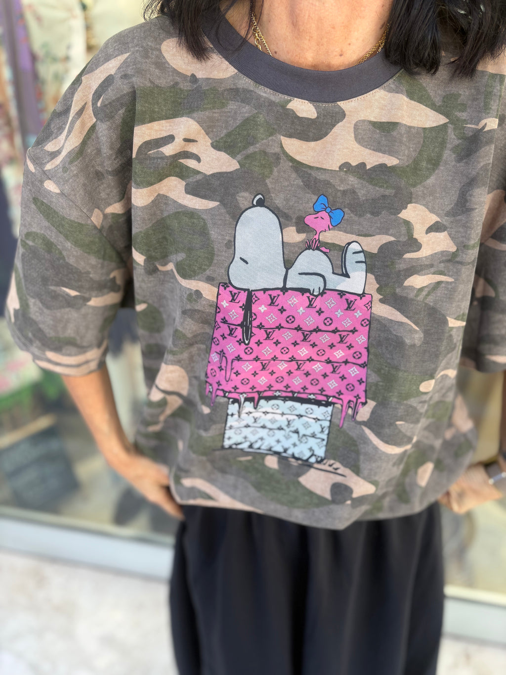 T-shirt custom - Snoopy pink