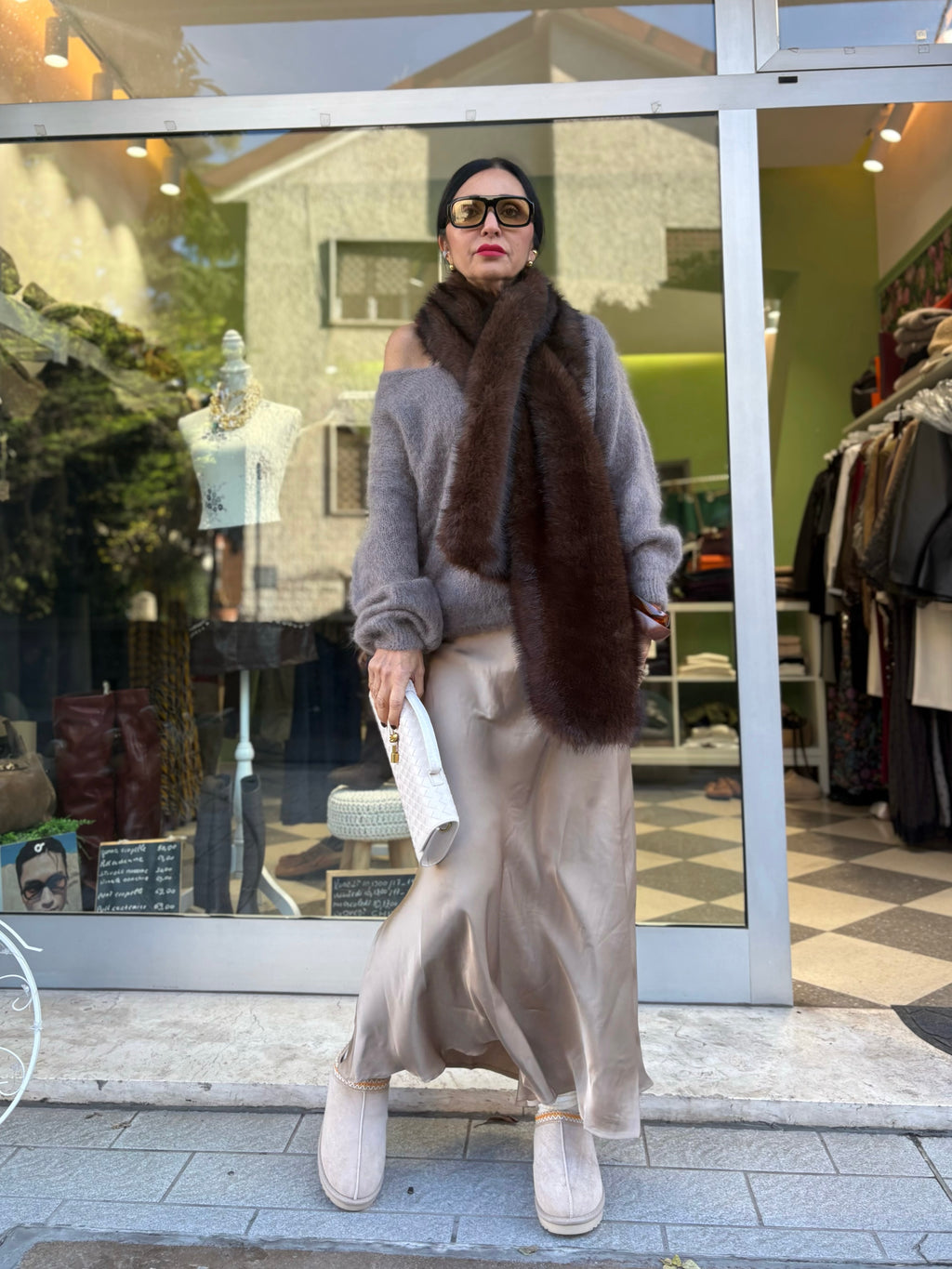 Slip dress champagne