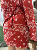 Coordinato stampa paisley - rosso