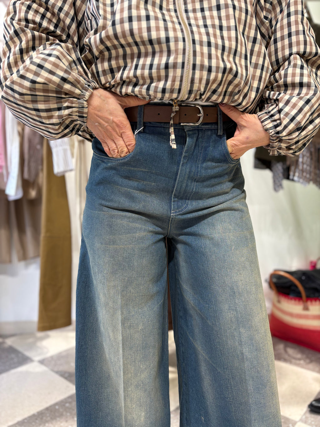 Motel | denim palazzo