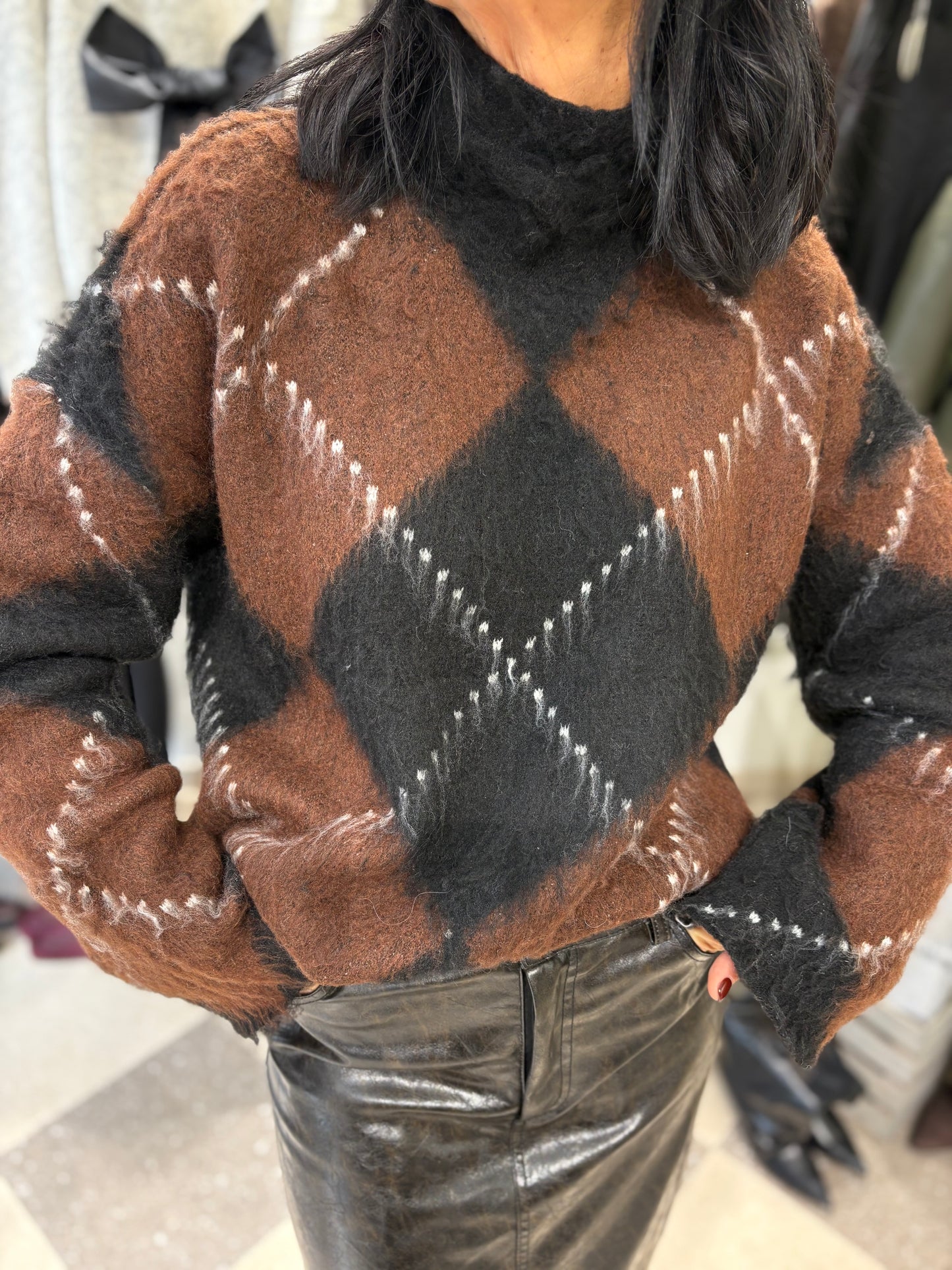 Maglione rombi blurry