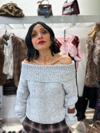 Motel maglione spalle scese