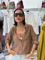 Camicia ultra light - caramello