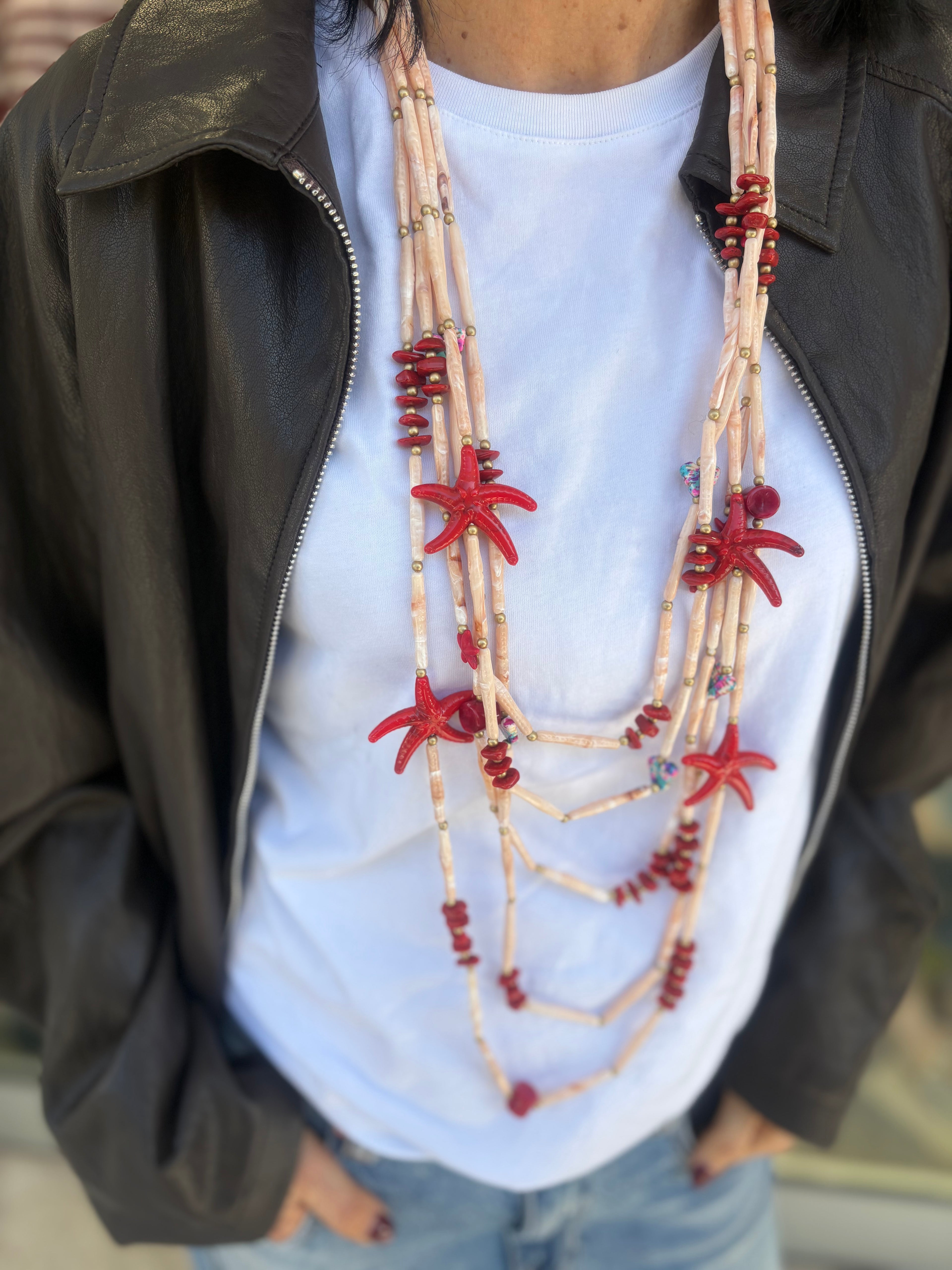 Collana multi filo con charms