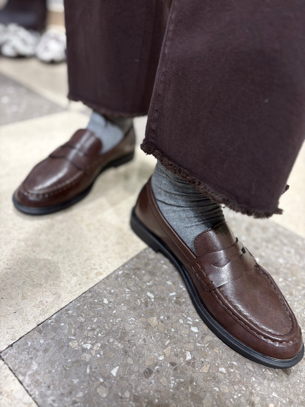 Mocassino eco pelle liscia