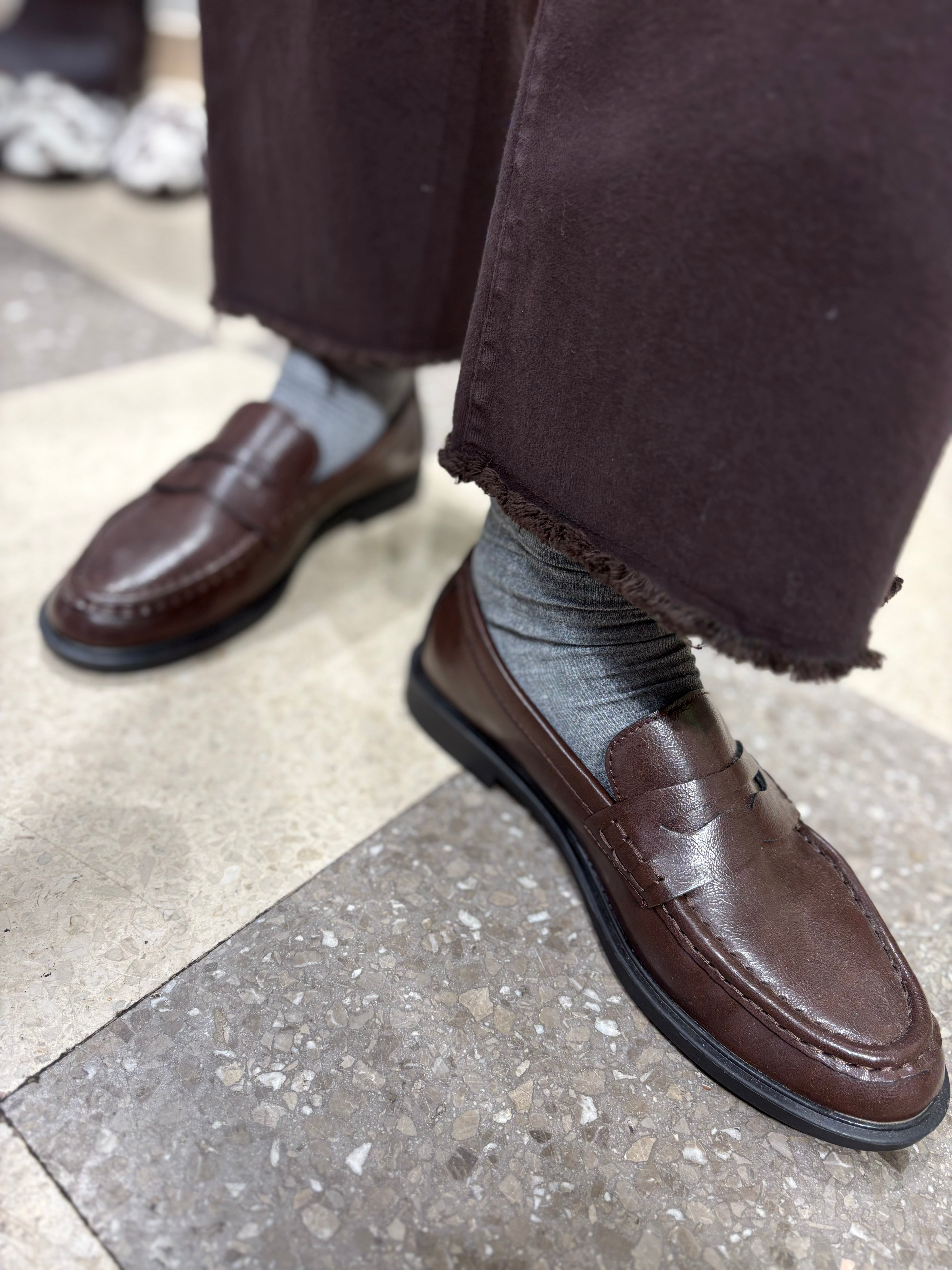 Mocassino eco pelle liscia