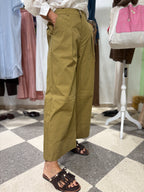 Pantalone culotte verde