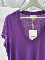 T-shirt garzata viola