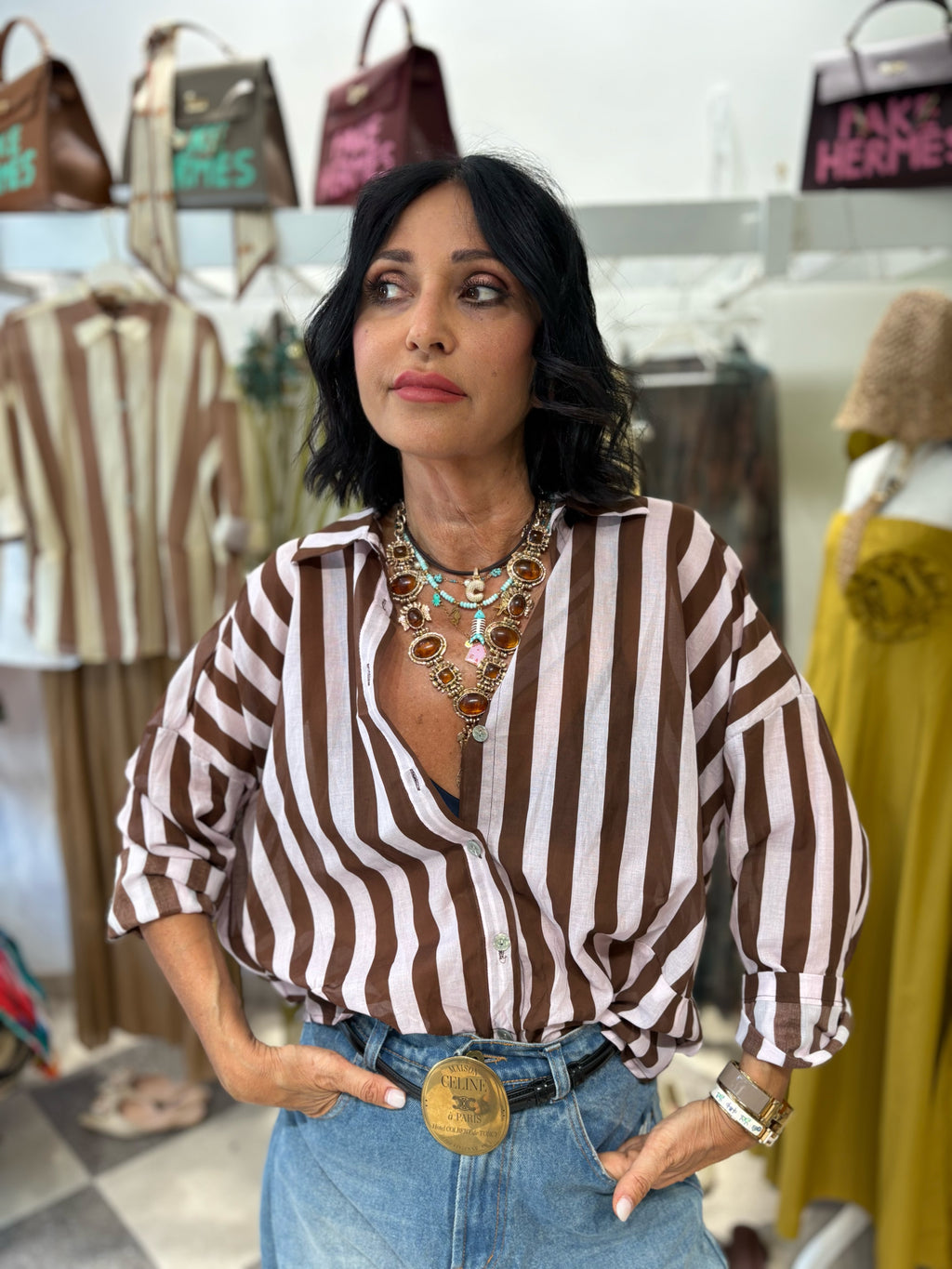Camicia a righe over