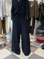 Motel | pantalone palazzo punto Milano blu navy