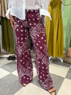 Pantalone bandana bordeaux