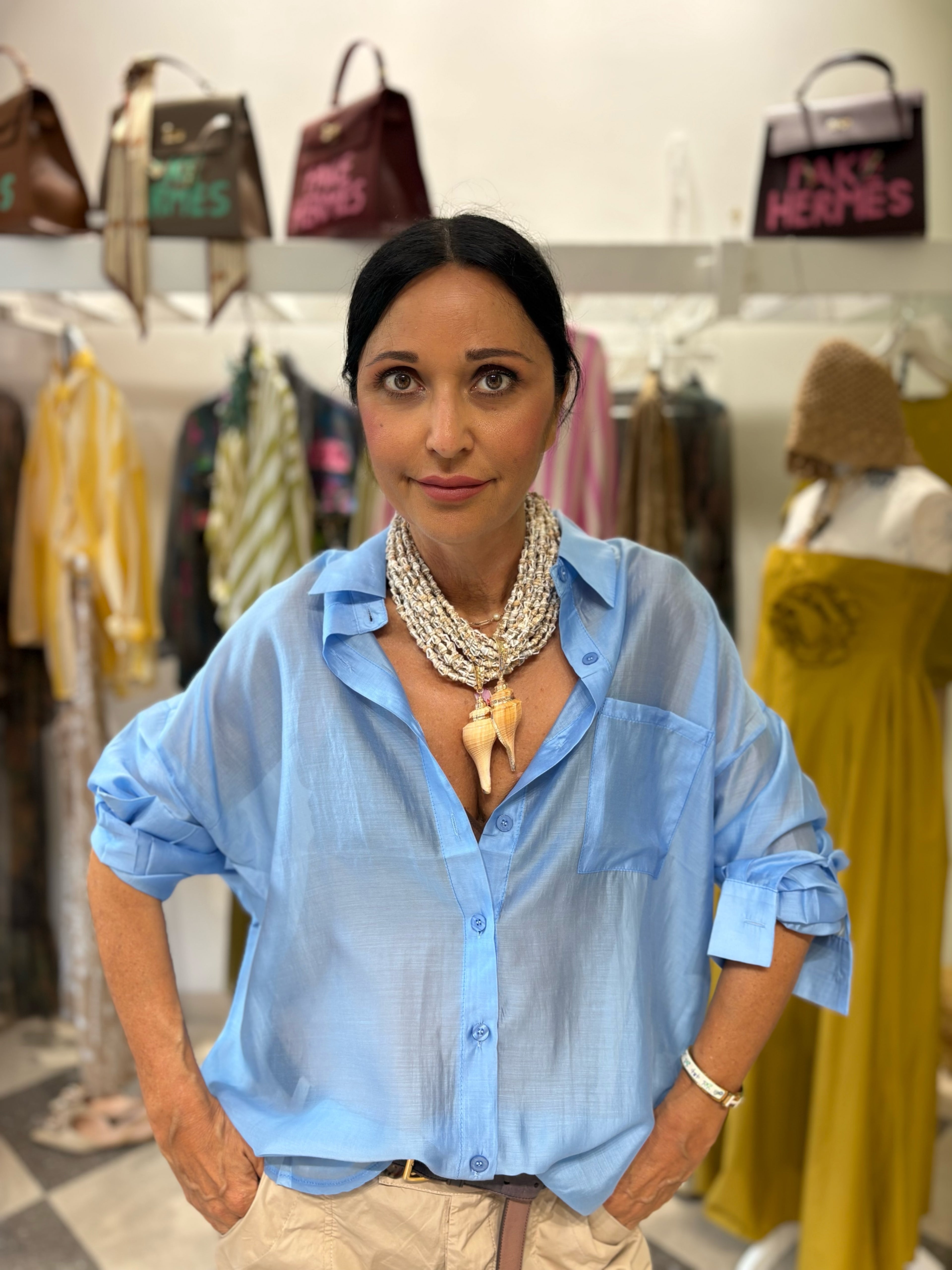 Camicia ultra light- celeste