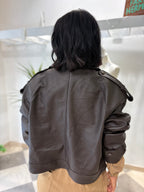 Giacca biker oversize