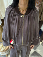 Motel | giacca leggera con zip frontale