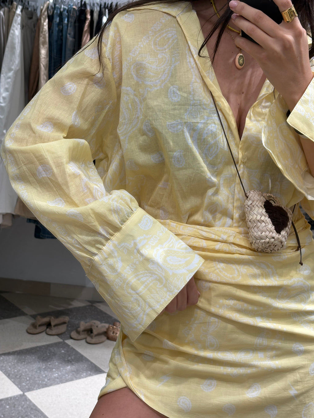 Coordinato stampa Paisley - giallo