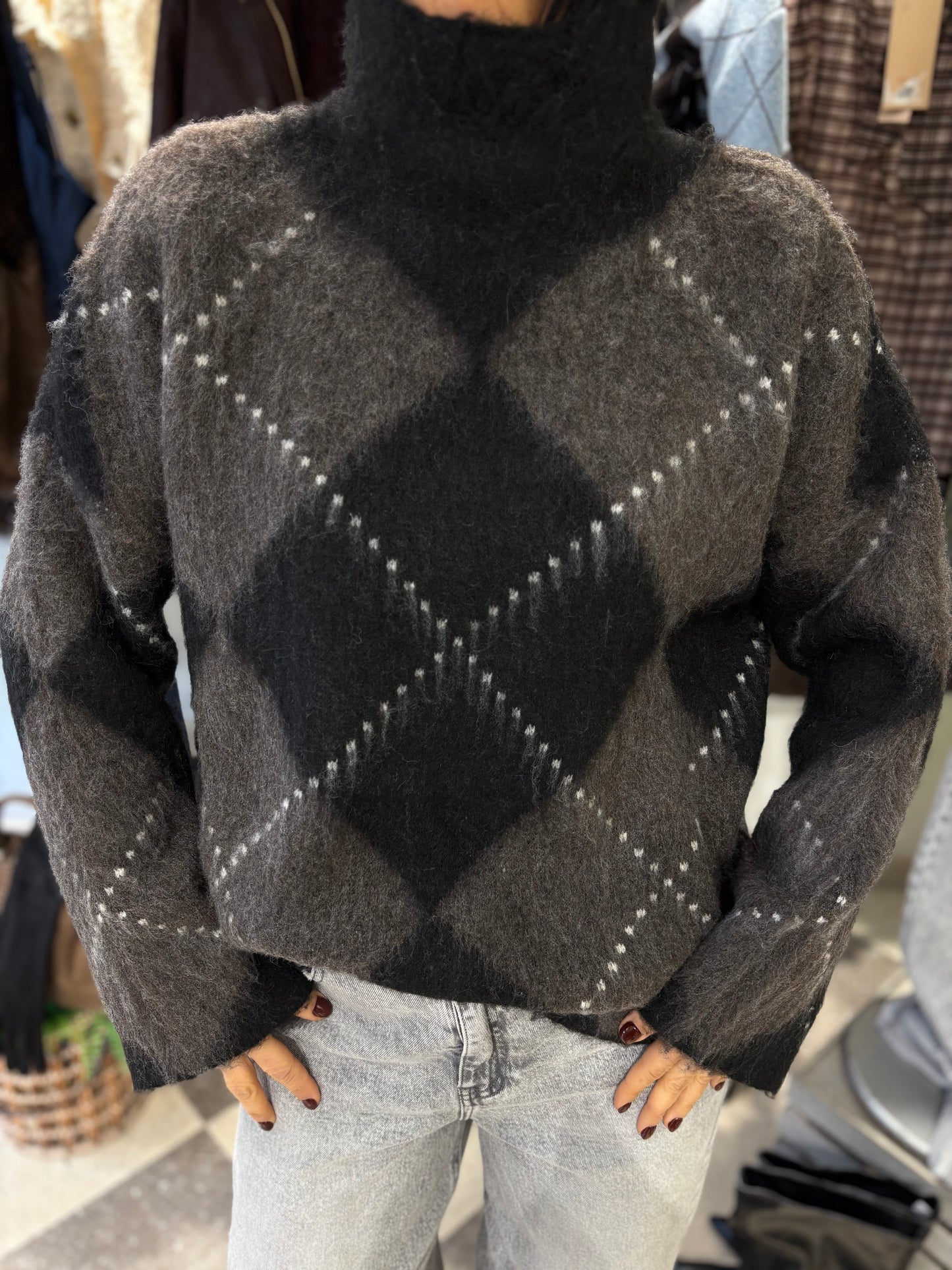 Maglione rombi blurry