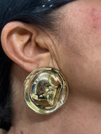 Orecchini gold effetto scultura