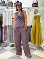 Coordinato gessato Drape