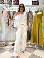 Coordinato blusa e pantalone in viscosa