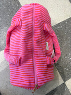Borsone in spugna righe fucsia e arancio