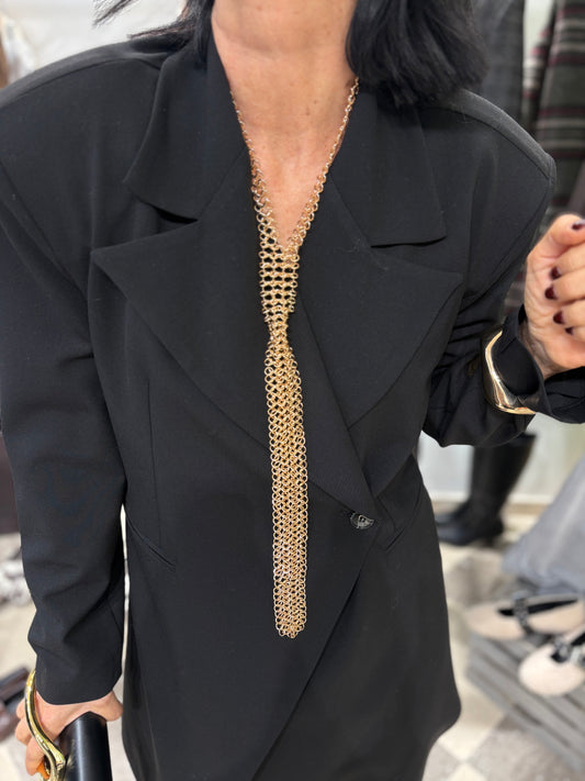 Collana cravatta gold