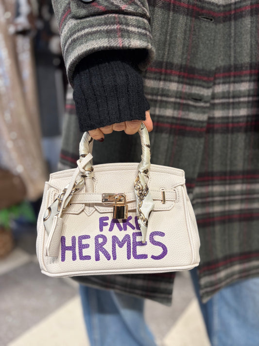 Mini borsa in ecopelle- fake Hermes